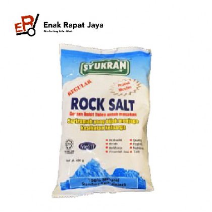 SYUKRAN REGULAR EDIBLE ROCKSALT [400gm]